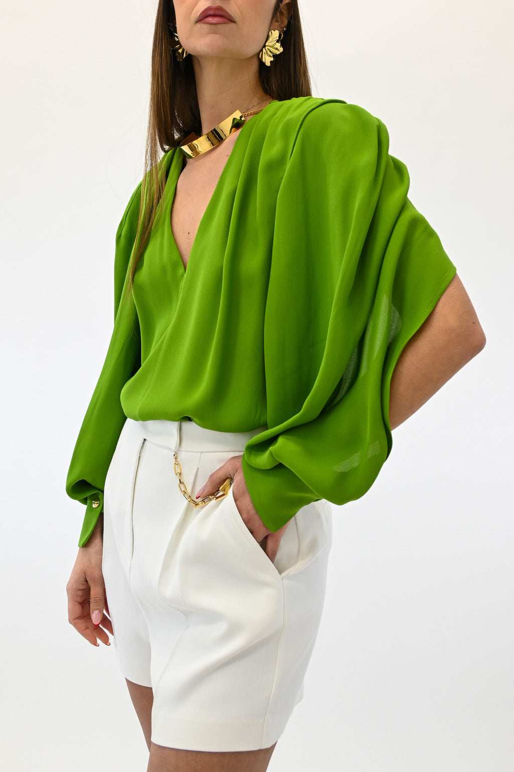 Elisabetta Franchi camicia verde