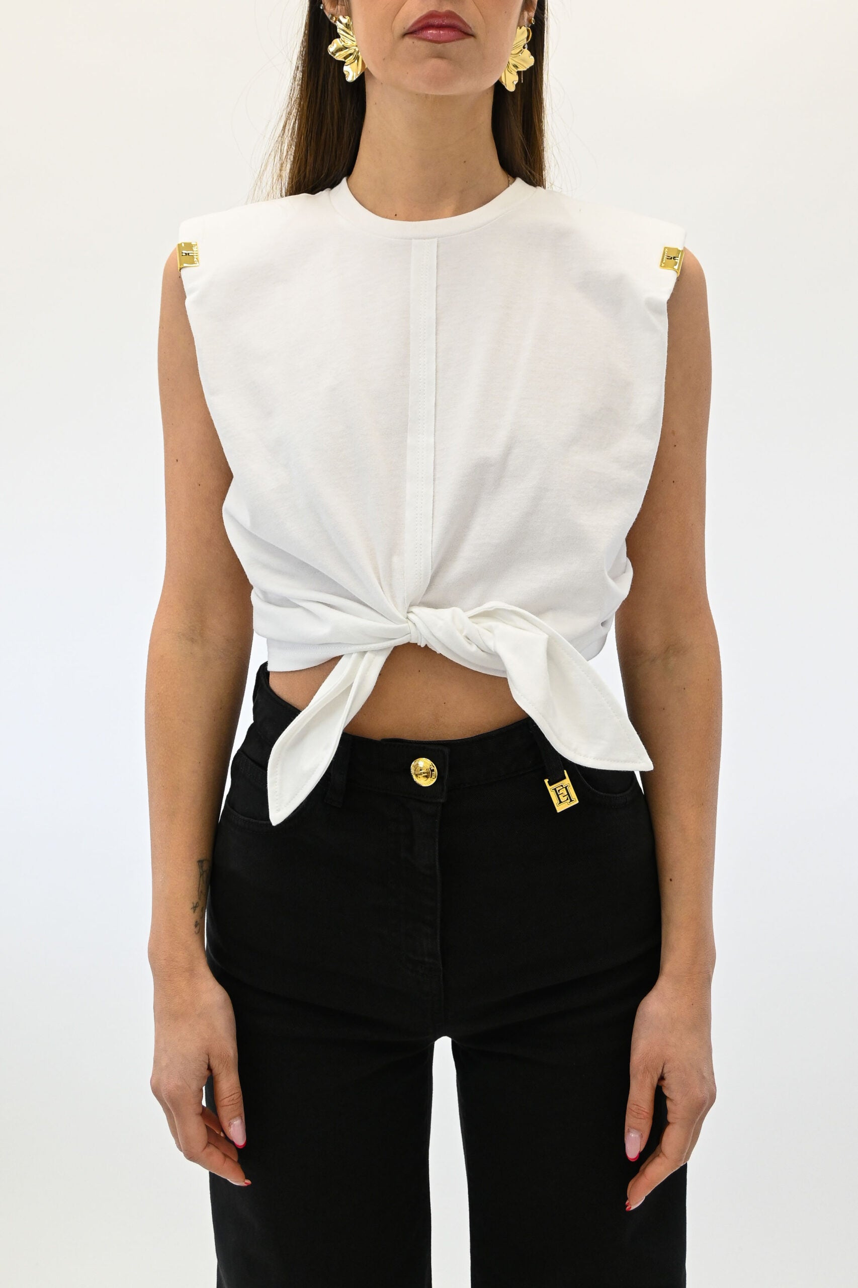 Elisabetta Franchi maglia bianca