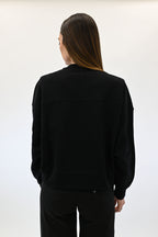 Elisabetta Franchi Felpa in cotone con logo embossed