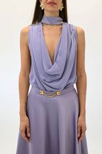 Elisabetta Franchi canotta lilla