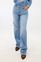 Elisabetta Franchi Tuta in denim con dettaglio lettering