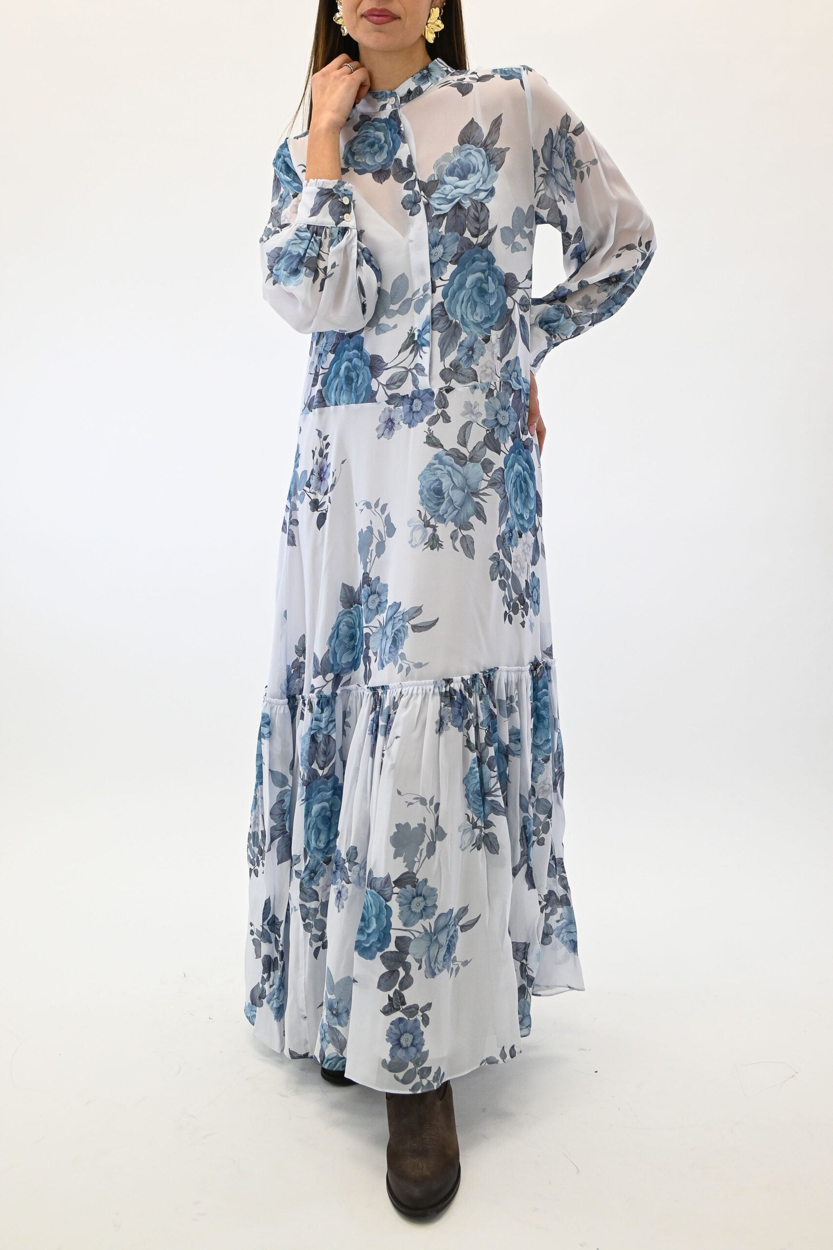 Marella abito in fantasia azzurro