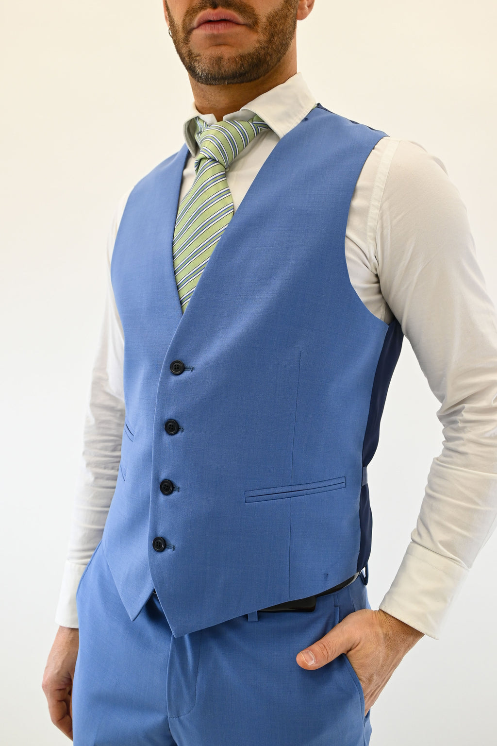 Completo tre pezzi azzurro - Berti Mode Collection