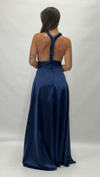 Abito Lungo Trasformabile "Mille Modi" blu notte - Berti Mode Collection