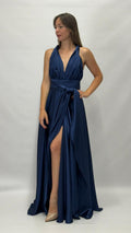 Abito Lungo Trasformabile "Mille Modi" blu notte - Berti Mode Collection