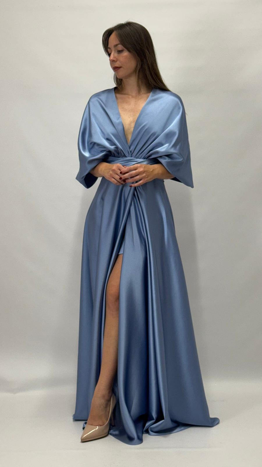 Abito Lungo Trasformabile "Mille Modi" carta da zucchero - Berti Mode Collection