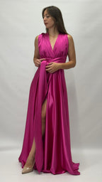 Abito Lungo Trasformabile "Mille Modi" magenta - Berti Mode Collection