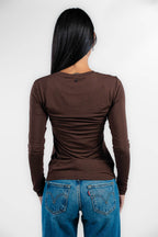 Weekend Maxmara - Maglia marrone a manica lunga