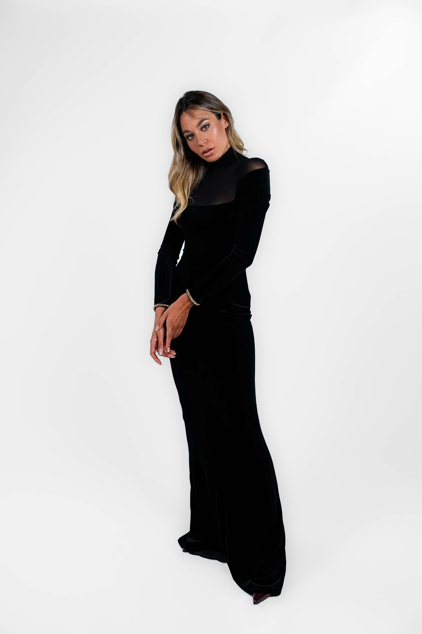 Elisabetta Franchi - abito lungo in velluto