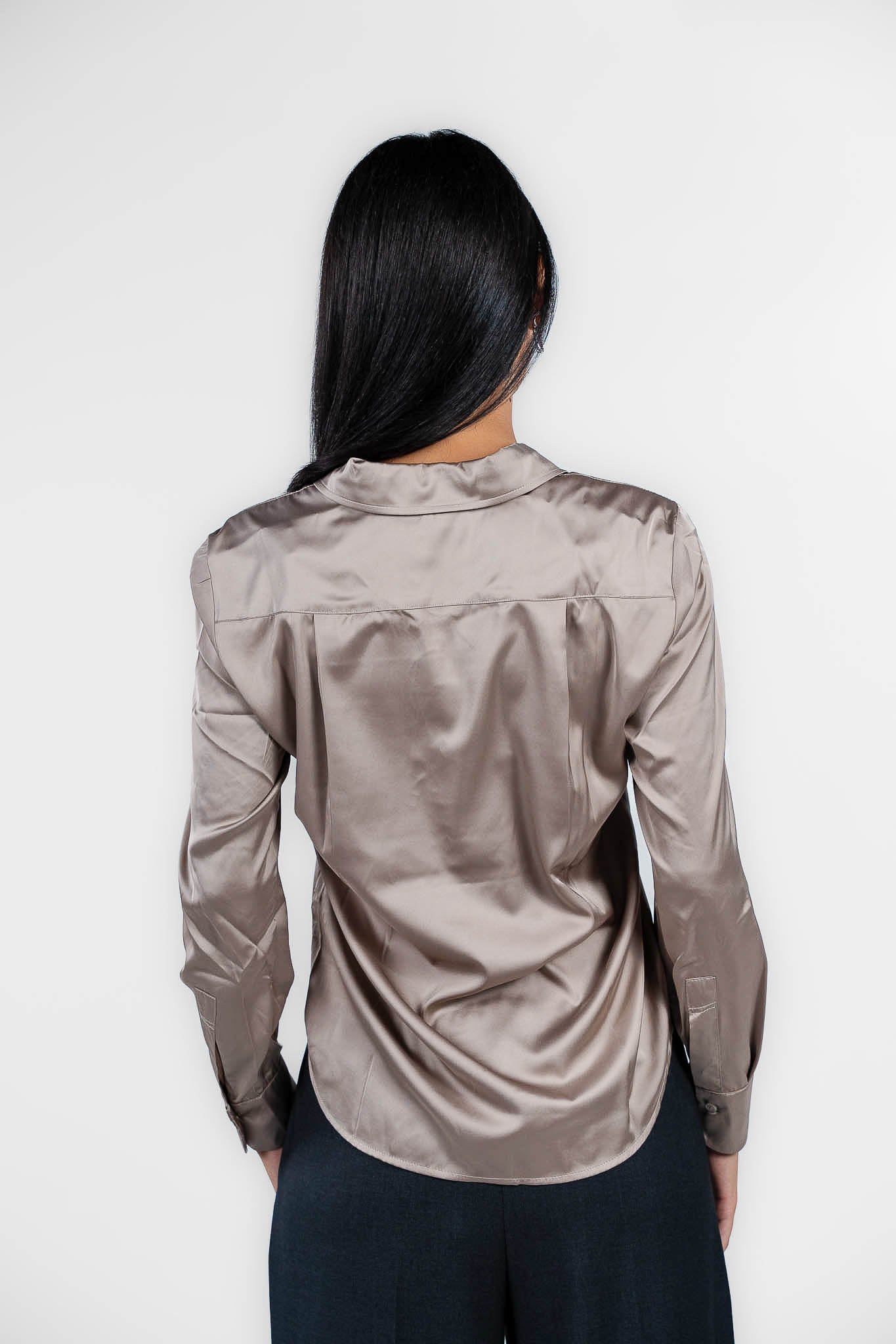 Emme Marella - Camicia in raso color sabbia