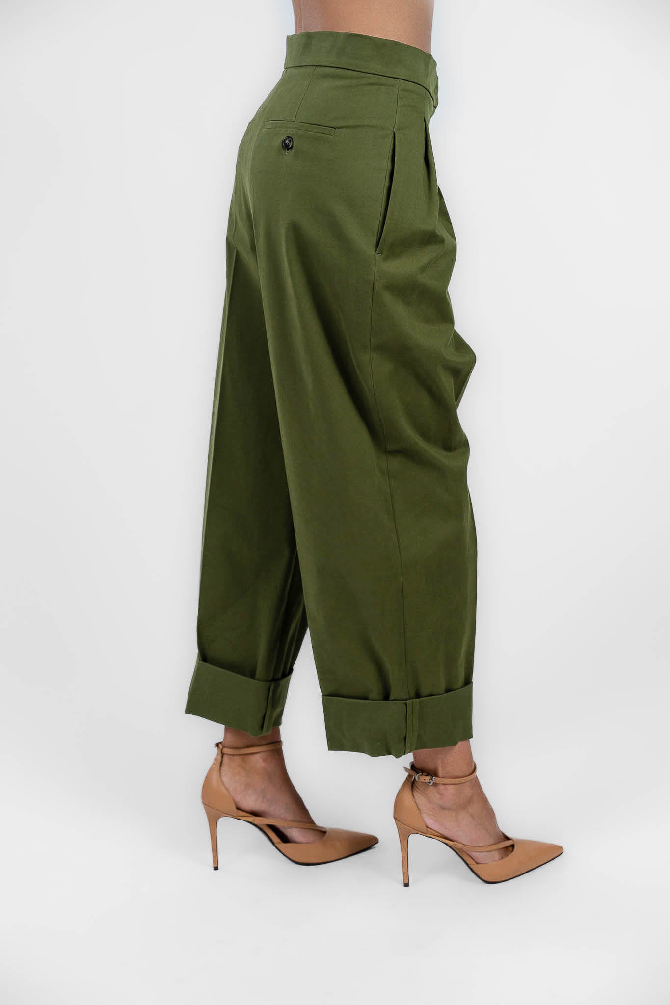 Weekend Maxmara - Pantalone a palazzo verde