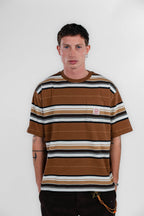 Levi's - t-shirt a righe marroni