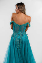 Berti Mode Collection - abito Verde con scollo a cuore