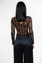 Rinascimento - Body nero con pizzo