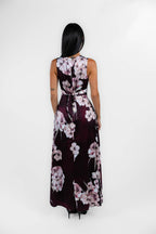 Rinascimento - Abito Bordeaux a fiori