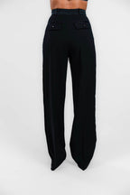 Elisabetta Franchi - pantaloni neri a palazzo