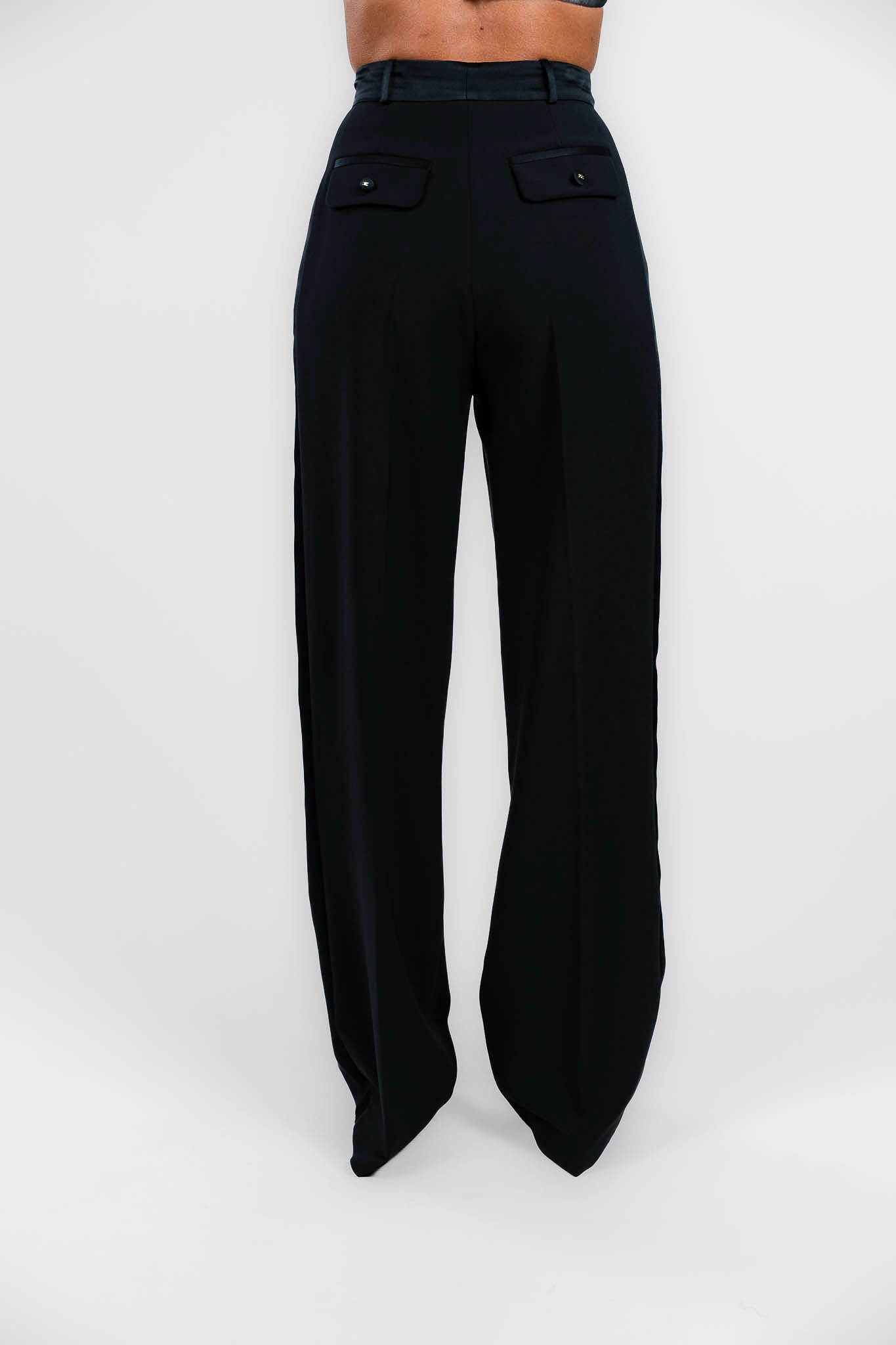 Elisabetta Franchi - pantaloni neri a palazzo