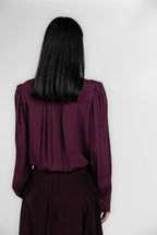 Twinset - body manica lunga bordeaux