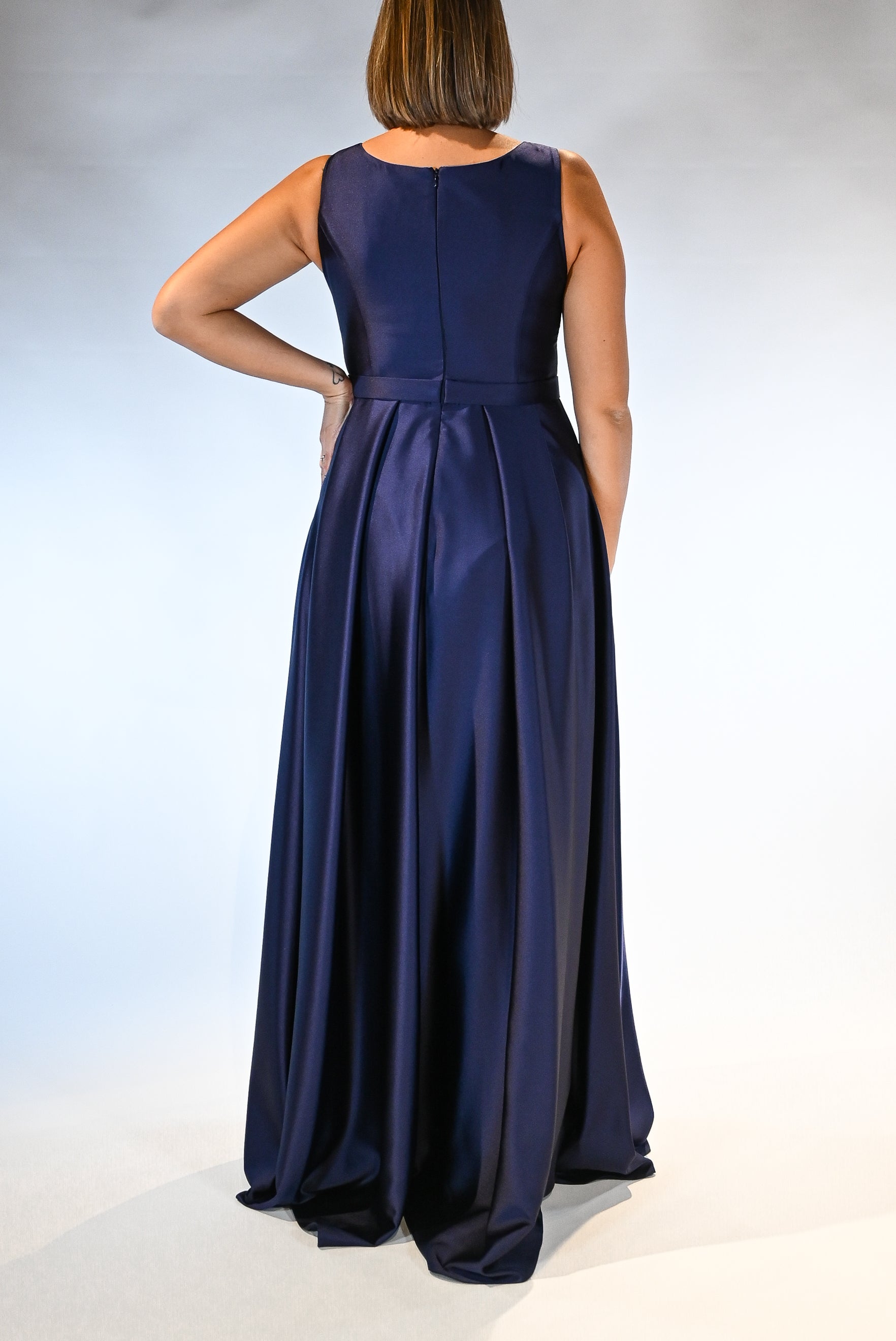 Abito blu notte  scollo a V - Berti Mode Collection