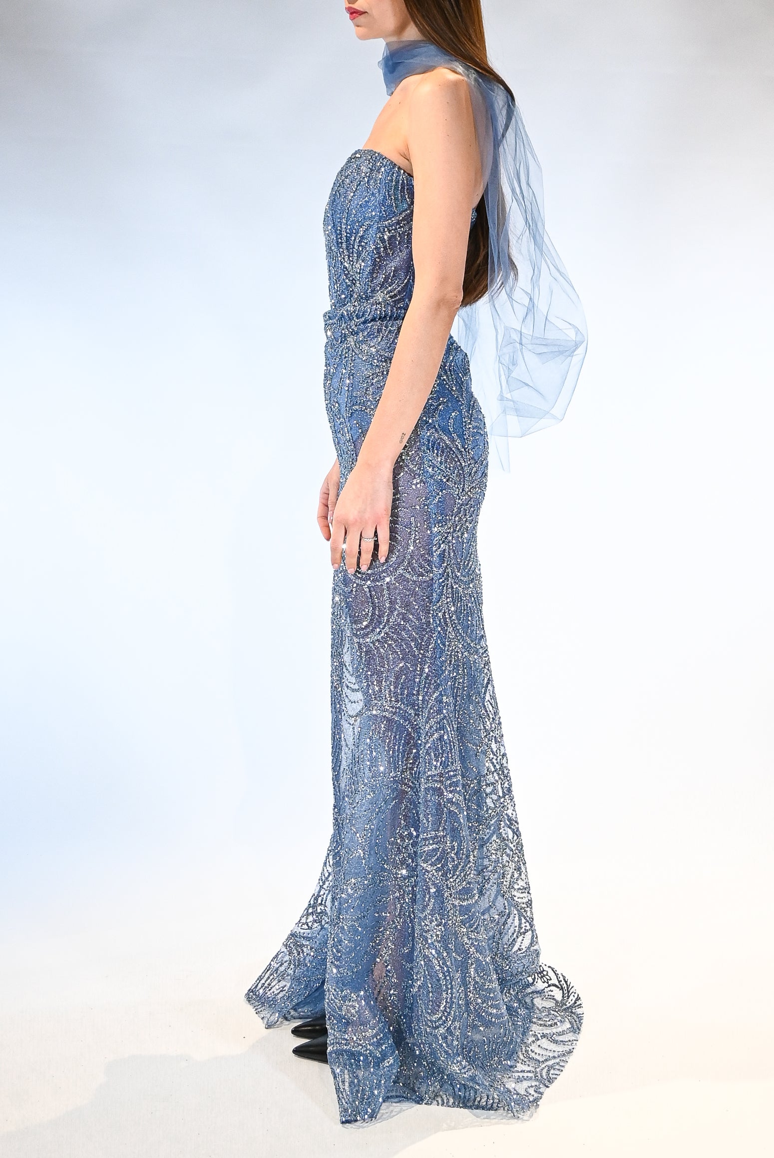 Abito senza spalline con scollo a cuore - Musani