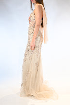 Abito a Sirena Ricami Gioiello e Trasparenze - Berti Mode Collection