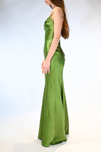 Abito red carpet in raso verde - Elisabetta Franchi