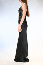 Abito red carpet in raso nero - Elisabetta Franchi