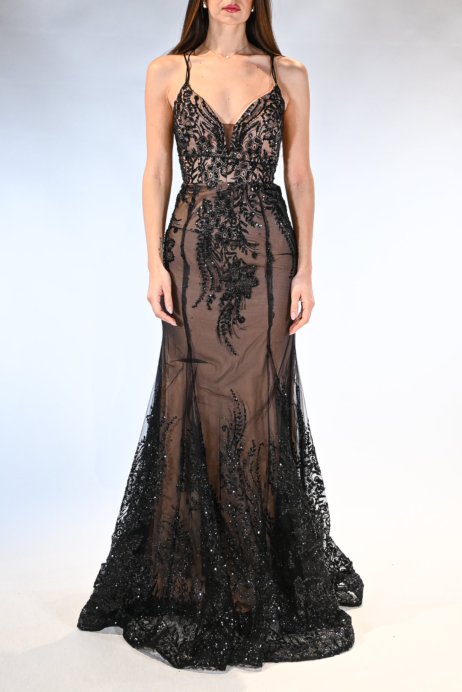 Abito Berti Mode Collection - nero a sirena