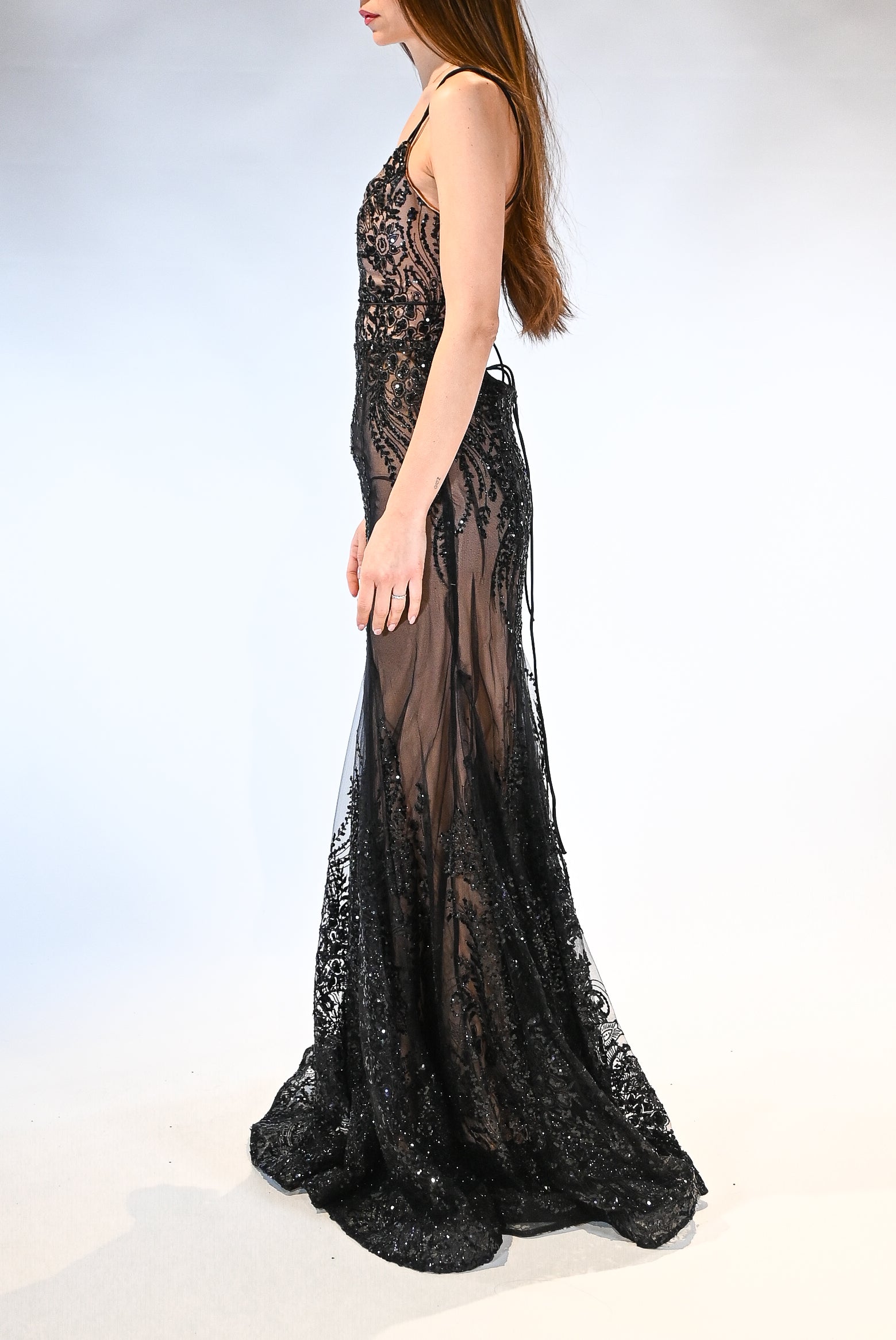 Abito Berti Mode Collection - nero a sirena