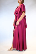 Abito mille modi ciclamino curvy - Berti Mode Collection