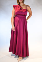 Abito mille modi ciclamino curvy - Berti Mode Collection