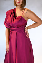 Abito mille modi ciclamino curvy - Berti Mode Collection