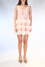 Mini Dress "Cloud" in Tulle Plissettato – Rosa Cipria - Rinascimento