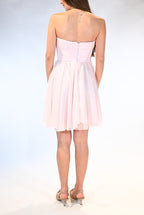 Mini Dress a Fascia in Tulle – Rosa Cipria - Rinascimento
