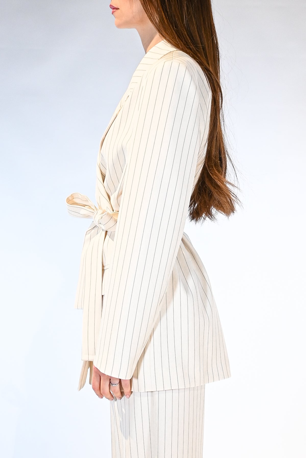 Giacca  con cintura gessato - Vicolo