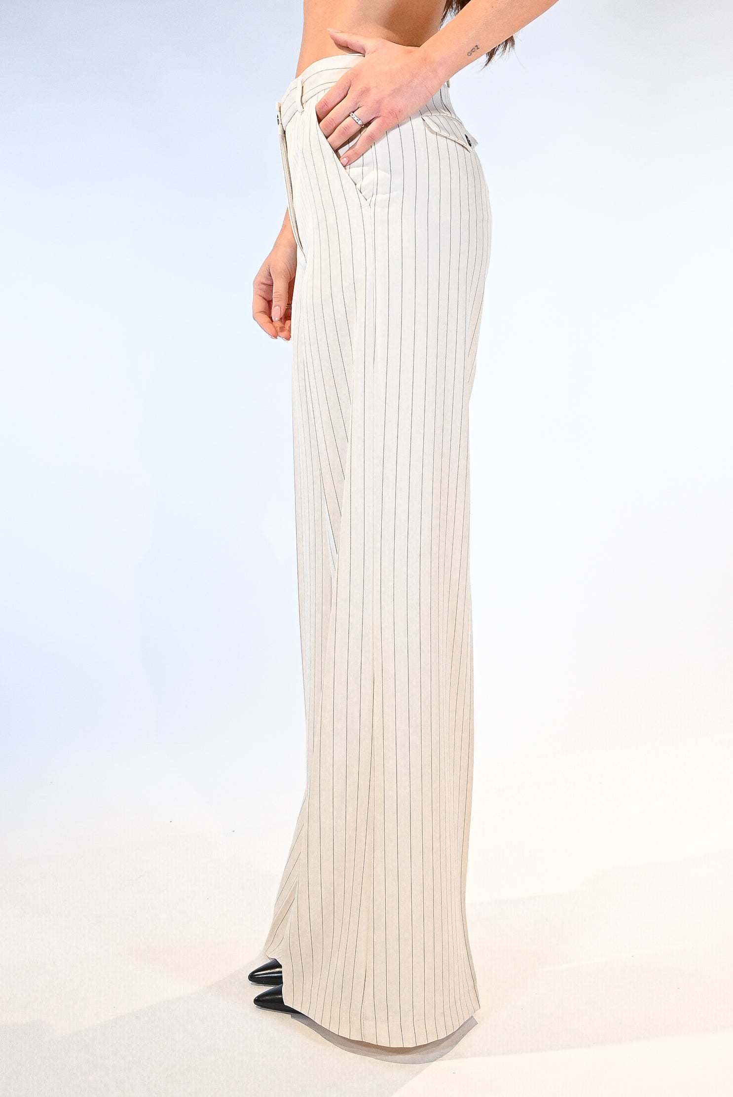 Pantalone gessato bianco - Vicolo