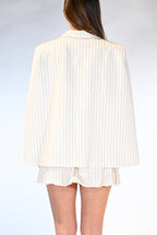 Giacca Mantella Gessata a Righe Sottili - Vicolo