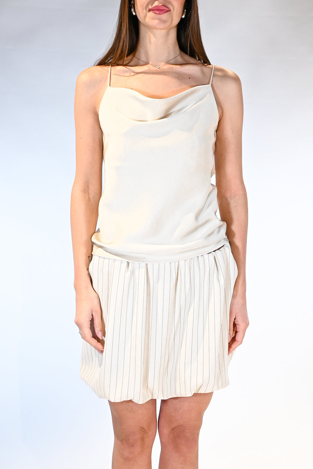 Gonna a palloncino gessata - Vicolo