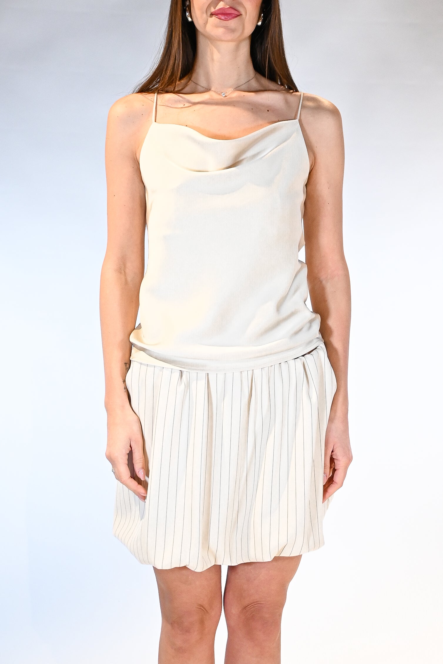 Gonna a palloncino gessata - Vicolo