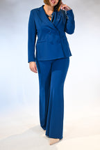 Pantalone a palazzo blu petrolio - Rinascimento