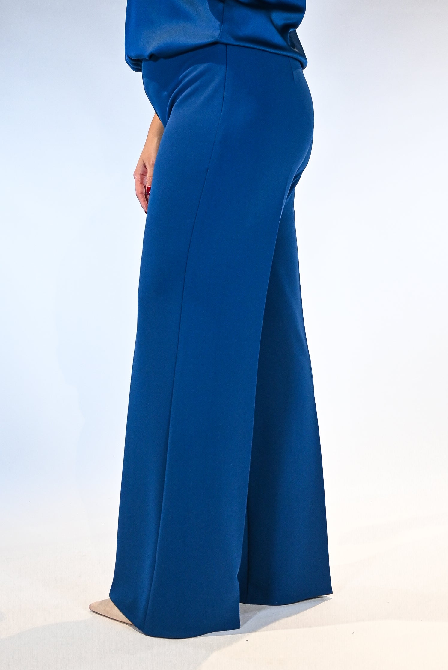 Pantalone a palazzo blu petrolio - Rinascimento