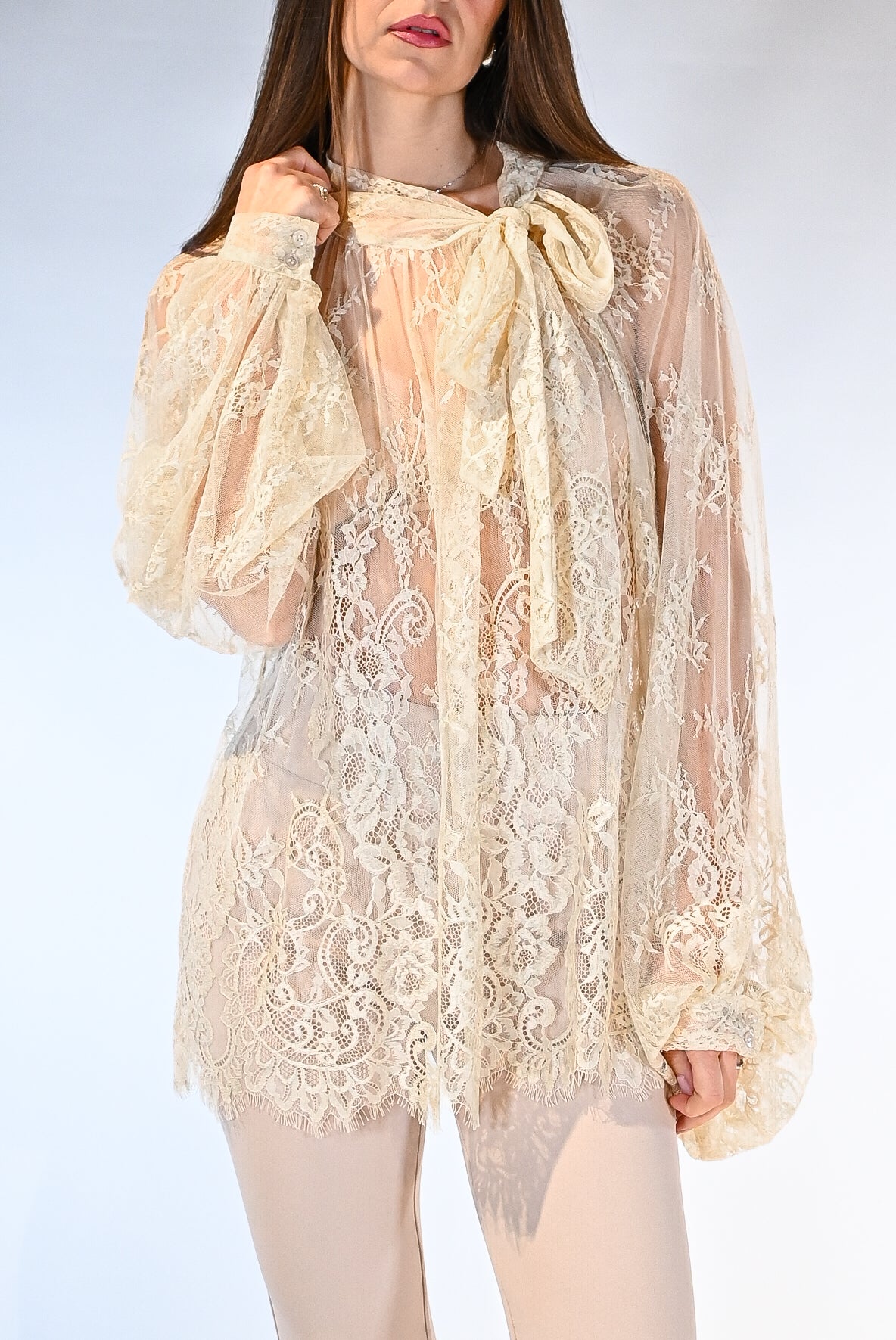 Camicia  in Pizzo avorio - Vicolo