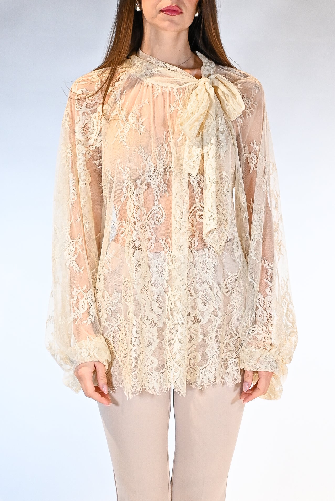 Camicia  in Pizzo avorio - Vicolo