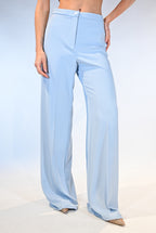 Pantalone Palazzo a Vita Alta azzurro - Rinascimento