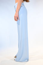 Pantalone Palazzo a Vita Alta azzurro - Rinascimento