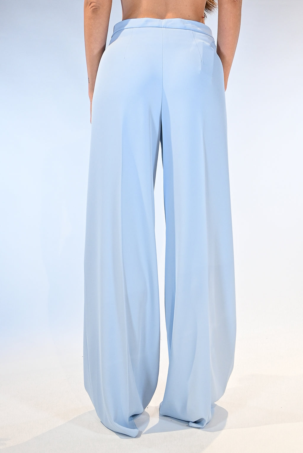 Pantalone Palazzo a Vita Alta azzurro - Rinascimento