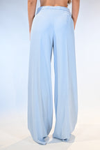 Pantalone Palazzo a Vita Alta azzurro - Rinascimento