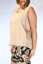 Canotta a girocollo beige - Persona