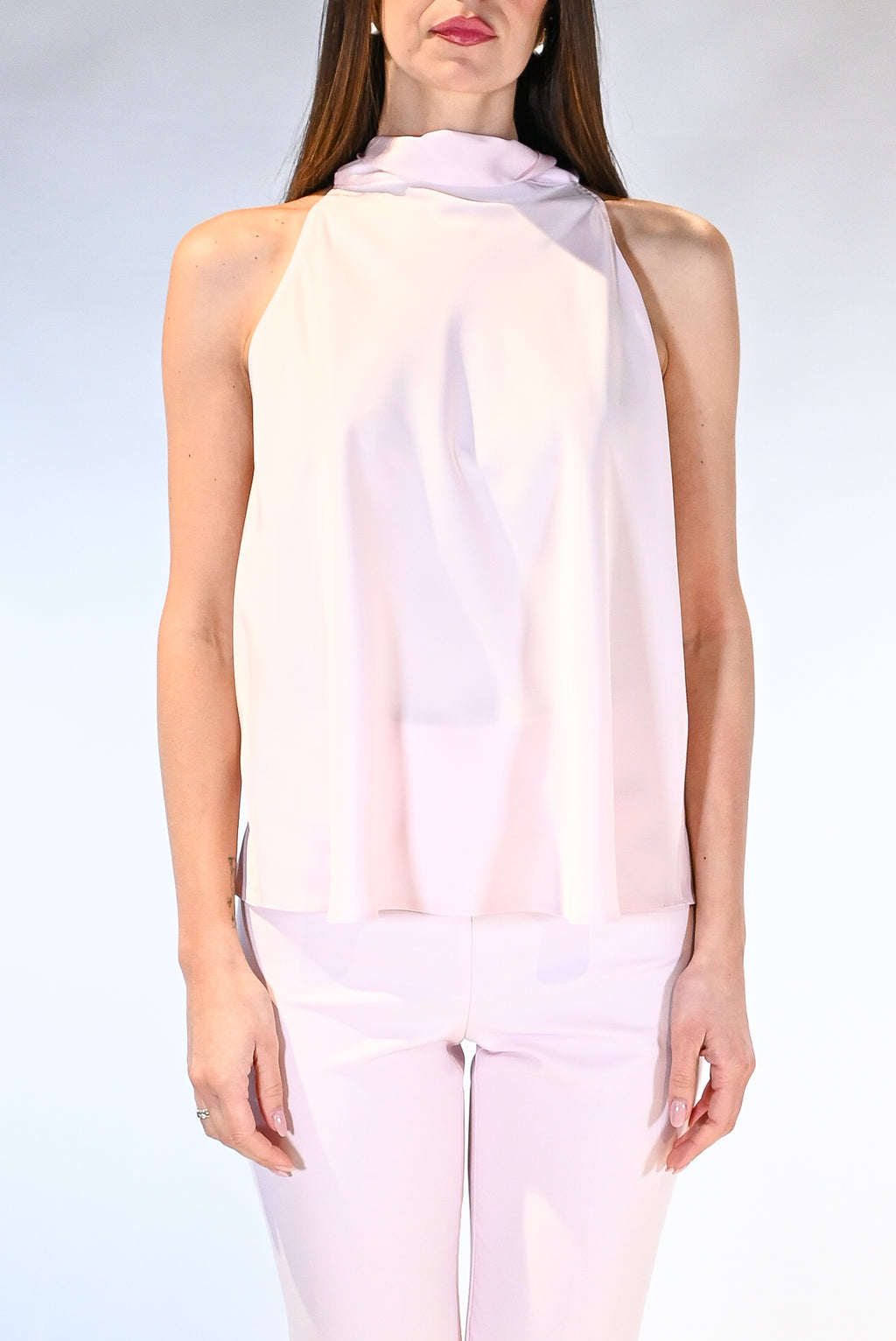 Canotta con scollo all'americana  rosa - Rinascimento