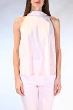 Canotta con scollo all'americana  rosa - Rinascimento